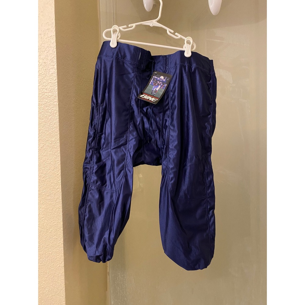 Bike Mens Navy Blue Satin Football Pants Lace Up Front Pockets for Pads
0082